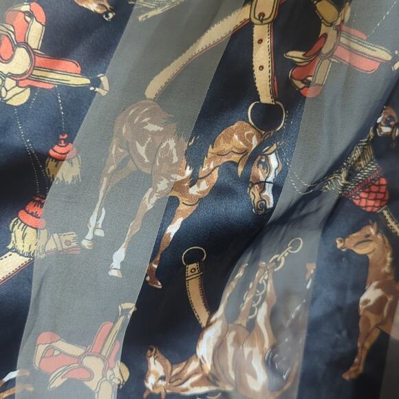 Equestrian Horse Western Saddle Novelty Lightweight Semi Shear Scarf Shaw - Picture 2 of 7